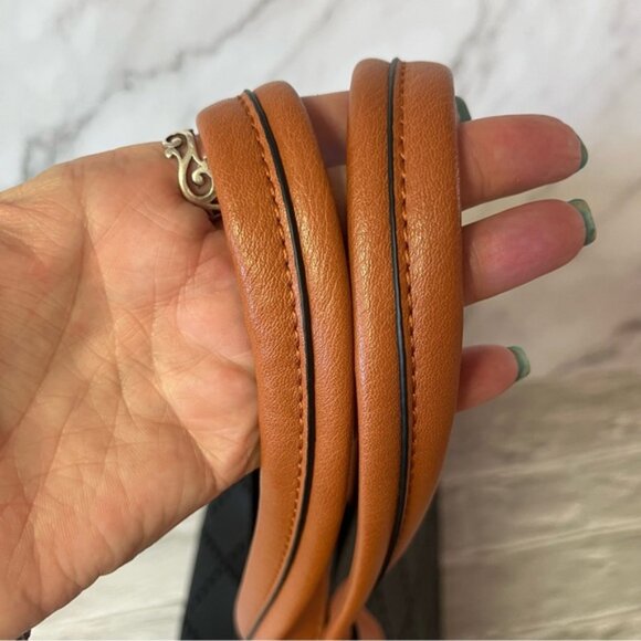 NWOT Louenhide Baby Bermuda Two Tone Black & Whisky Tote Bag Vegan Leather - Picture 12 of 16